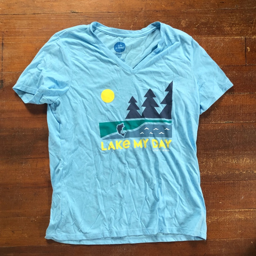 Life is Good V-Neck Top Size M